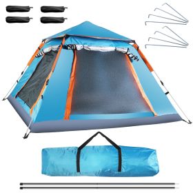 1Pc 4-5 Person Camping Tent With 2 Mosquito Nets Windows Carry Bag Waterproof 7.05x7.05x4.46ft For Hiking Climbing Adventure Fishing Fedex Shipping